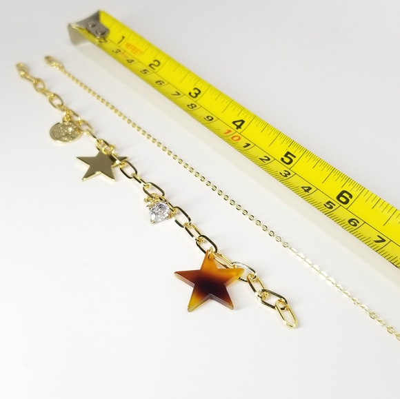 NEW Gold Paperclip Charms Necklace Bracelet - Picture 7 of 10